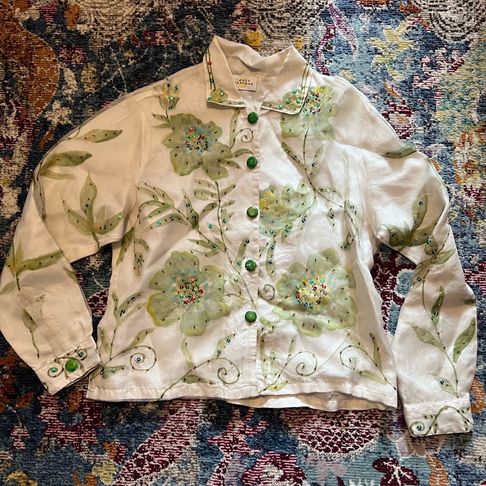 Water color beaded jacket 🌱